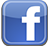 icono blanco y azul facebook